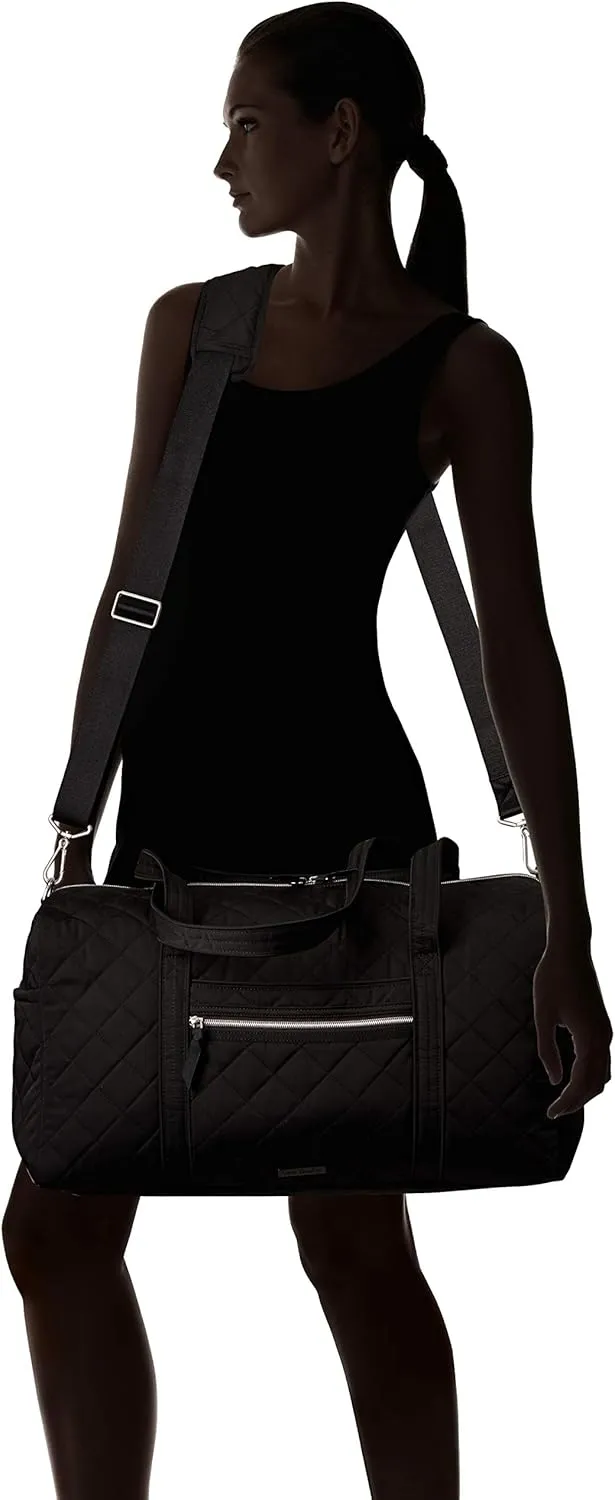 Vera Bradley Women's Performance Twill Medium Travel Duffle Bag, Black, One Size