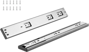 VEVOR 10 Pairs 16 Inch Soft Close Drawer Slides 14 16 18 20 22 24 Inch Heavy Duty Side Mount Rails,Ball Bearing Full Extension Noiseless Dresser Drawer Slides, 100 Lbs Load Capacity