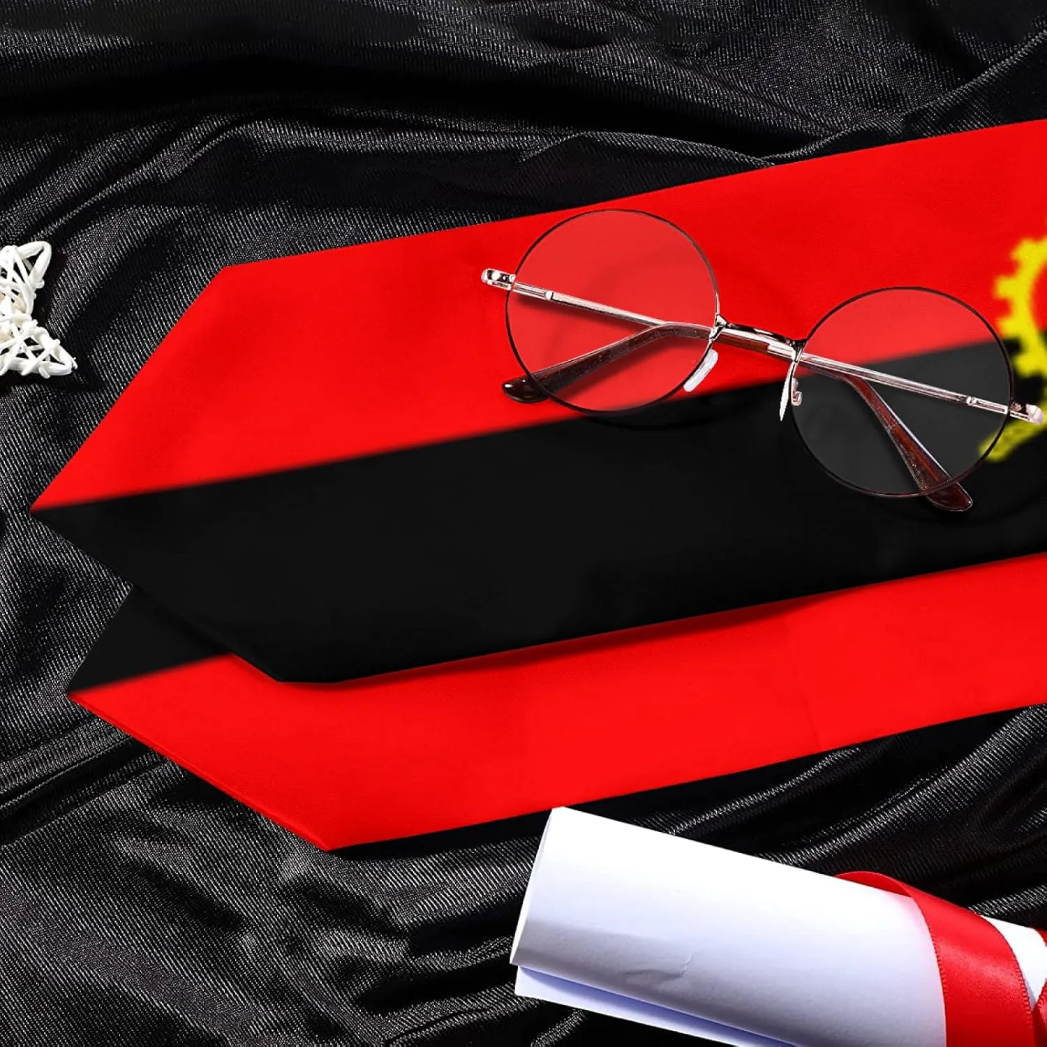 Vintage Flag Graduation Stole Scarf Shawl Sash for Abroad Student International Study Class of 2024