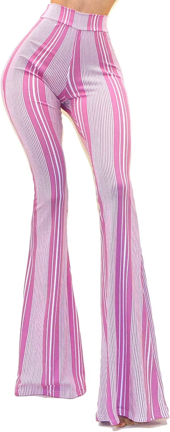 Vivicastle Women's USA Lightweight Boho Comfy Stretchy Bell Bottom Flare Pants