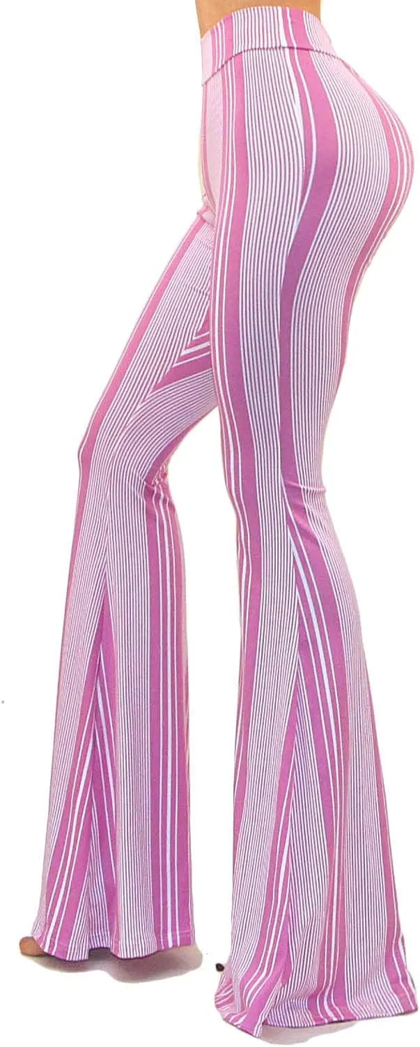 Vivicastle Women's USA Lightweight Boho Comfy Stretchy Bell Bottom Flare Pants