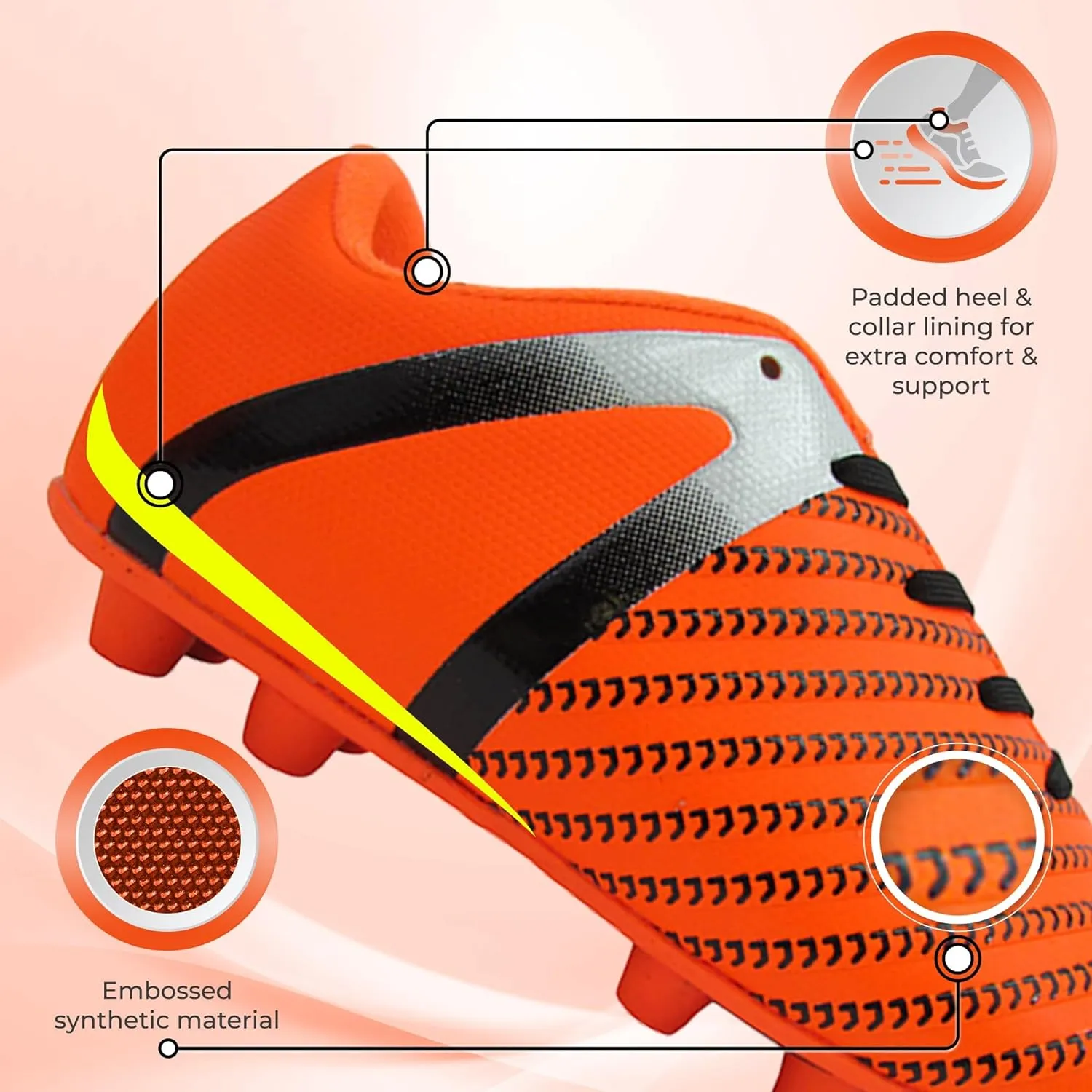 Vizari USA Impact Soccer Cleats for Kids – Youth Firm Ground Football Shoes | Breathable Design for Toddler, Little Kid & Big Kid Players