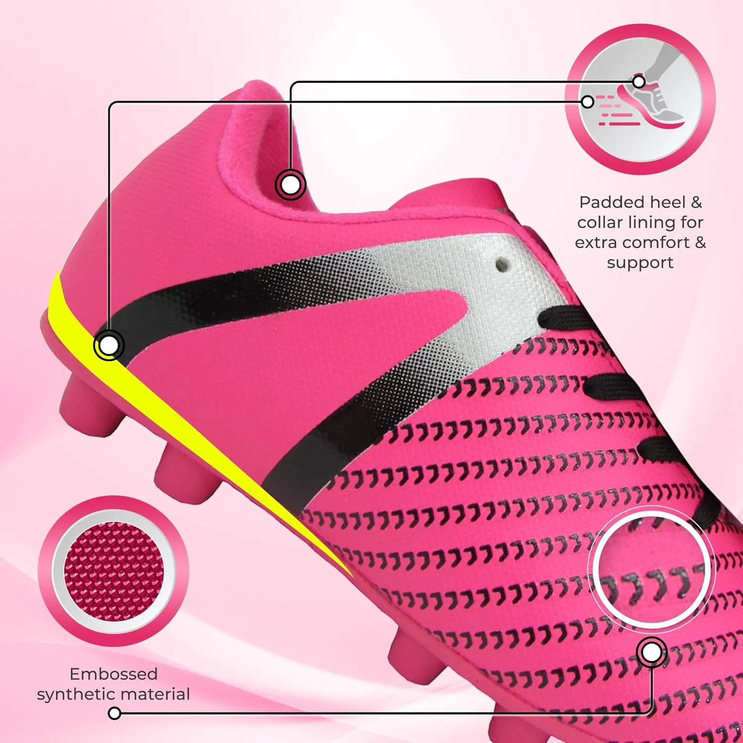 Vizari USA Impact Soccer Cleats for Kids – Youth Firm Ground Football Shoes | Breathable Design for Toddler, Little Kid & Big Kid Players