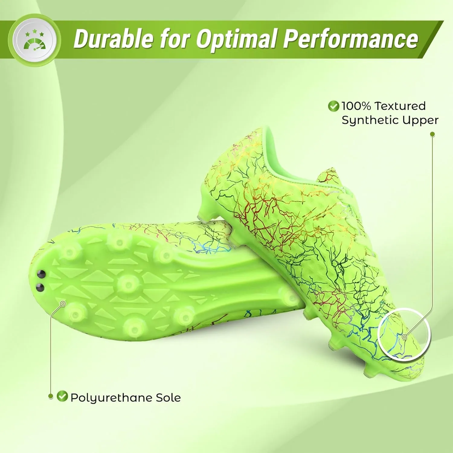 Vizari Zodiac Firm Ground Soccer Cleats Boys Girls | Lightweight & Durable Youth Football Shoes with Molded TPU Outsole | Outdoor Training & Matches
