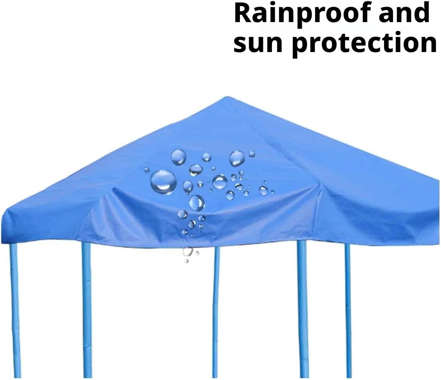 Waterproof Trampoline Cover Tent, PVC Top Cover for 6ft-16ft Round Trampolines, Sun-Proof, Easy Fold Design, Durable Protection (Trampoline Not Included)