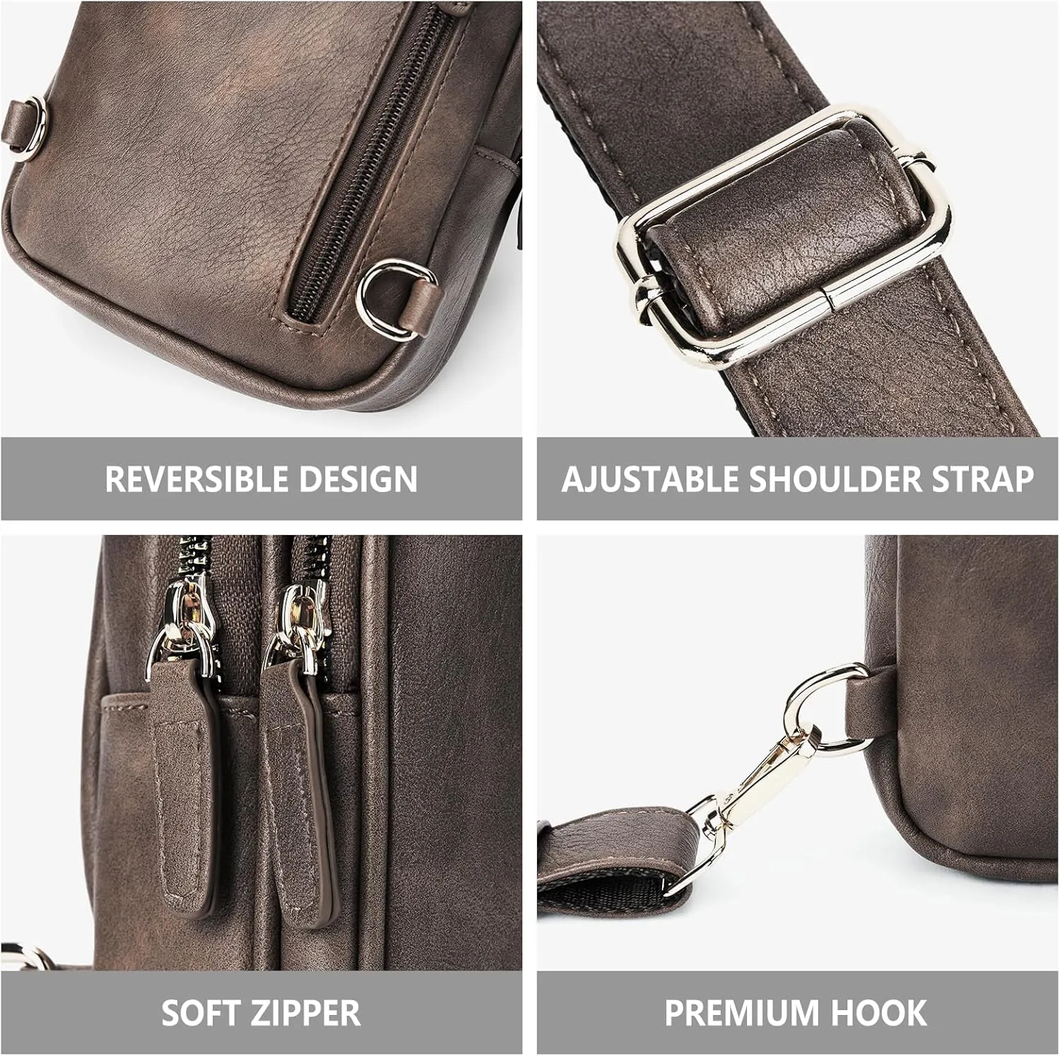 WESTBRONCO Sling Bag for Women Small Nylon Fanny Pack Lightweight Large-capacity Crossbody Bags