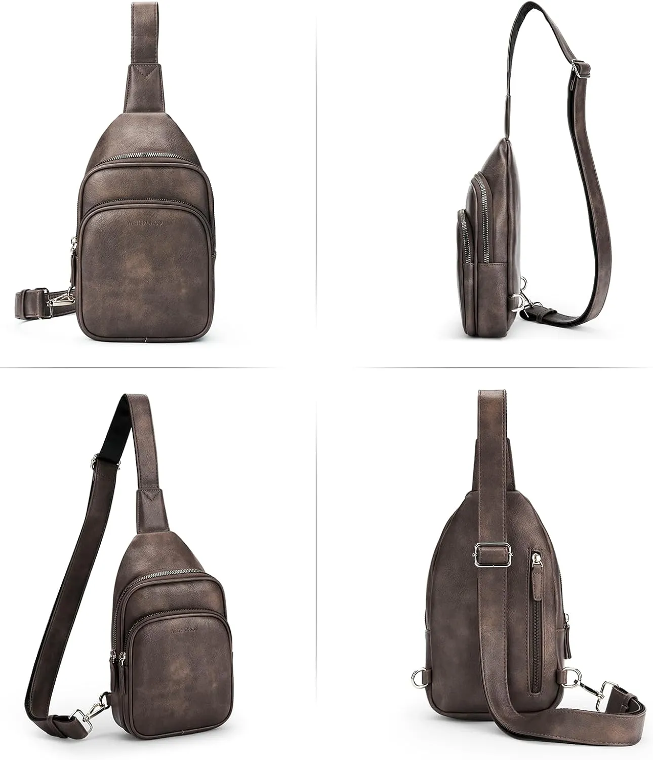 WESTBRONCO Sling Bag for Women Small Nylon Fanny Pack Lightweight Large-capacity Crossbody Bags