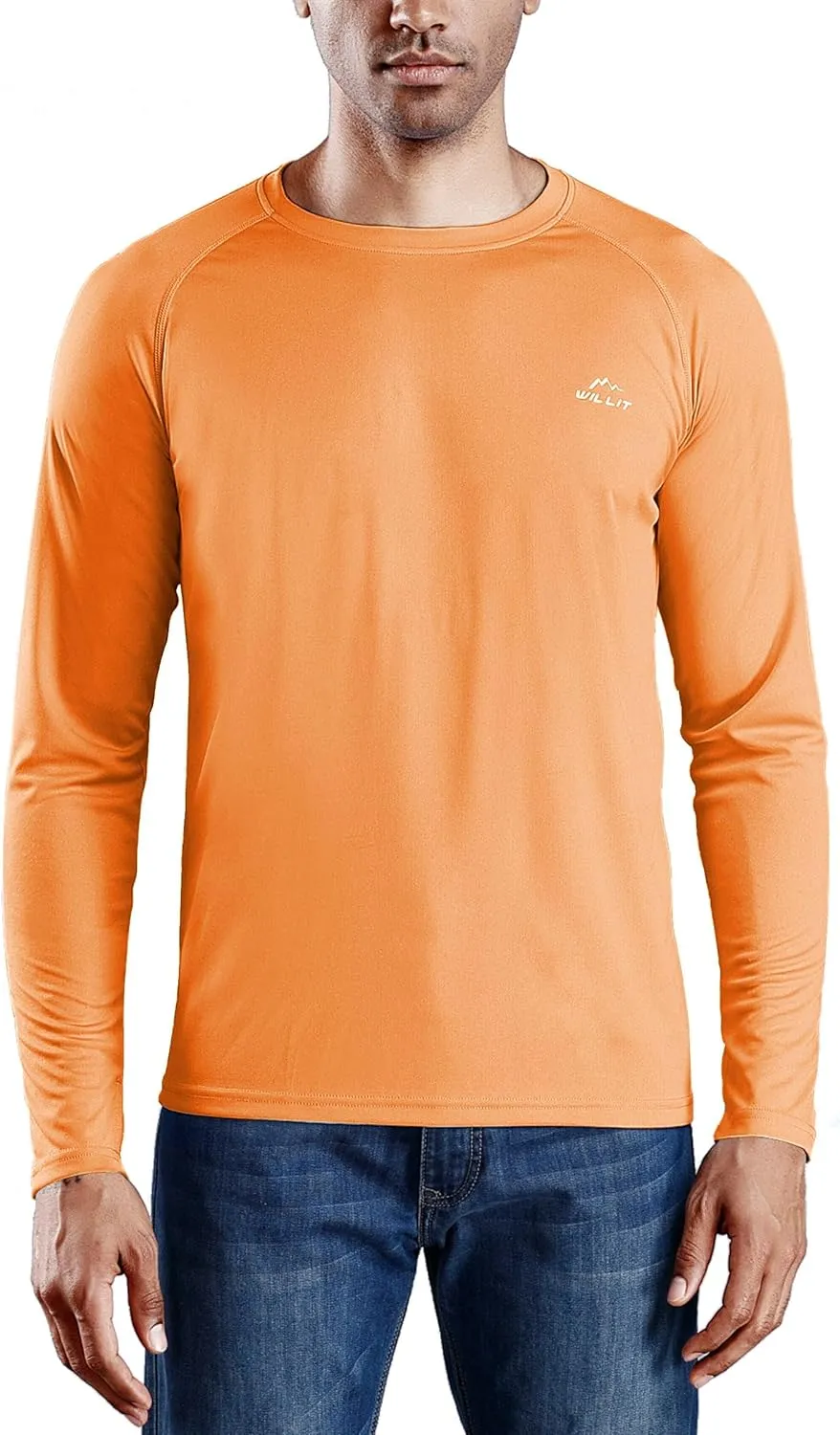 Willit Men's Rash Guard Swim Shirts UPF 50  Long Sleeve Shirts Sun Protection SPF Hiking Fishing UV Shirt