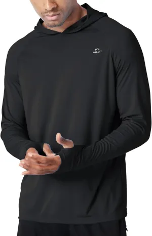 Willit Men's Sun Shirts UPF 50  Rash Guard Long Sleeve Sun Protection Hoodie SPF UV Fishing Lightweight Athletic Running