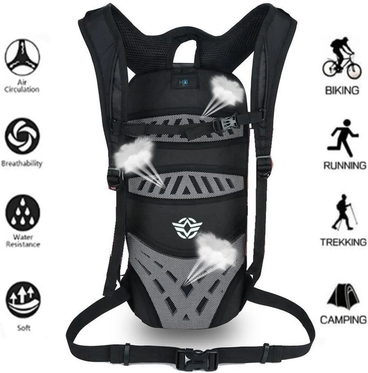 WINDCHASER Cycling Backpack, 10L Bicycle Backpack Waterproof Breathable Bag for Outdoor Travel Hiking Climbing Biking Running Skiing (Red)
