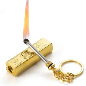 Windproof and Waterproof Lighter, Soft Flame Keychain Lighter, Retro Kerosene Lighter, Box (excluding Kerosene)