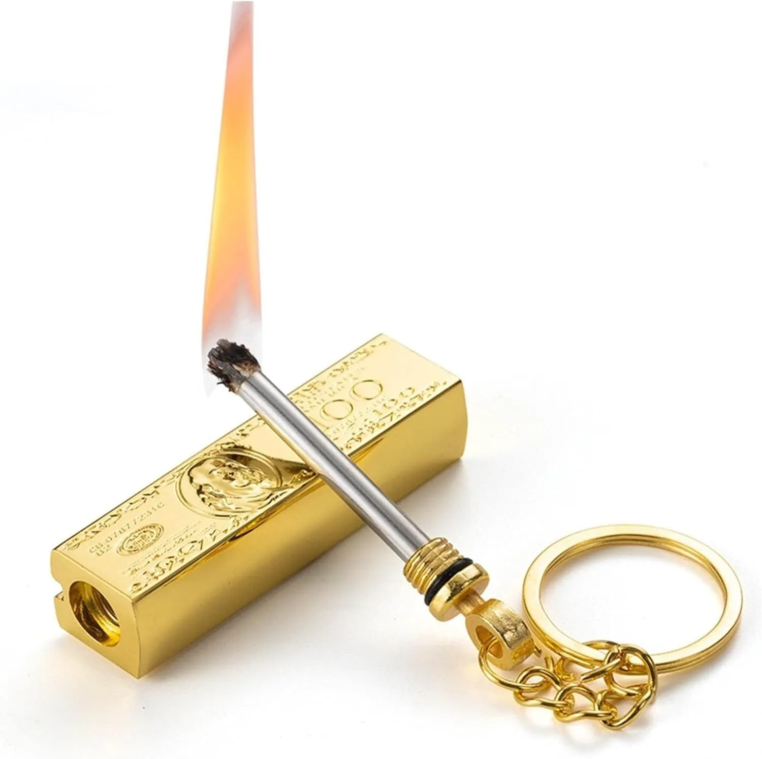 Windproof and Waterproof Lighter, Soft Flame Keychain Lighter, Retro Kerosene Lighter, Box (excluding Kerosene)