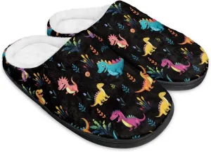 Winter Slippers for Women Men Lightweight Slip-on House Slippers Indoor Fluffy Shoes Size 34-50