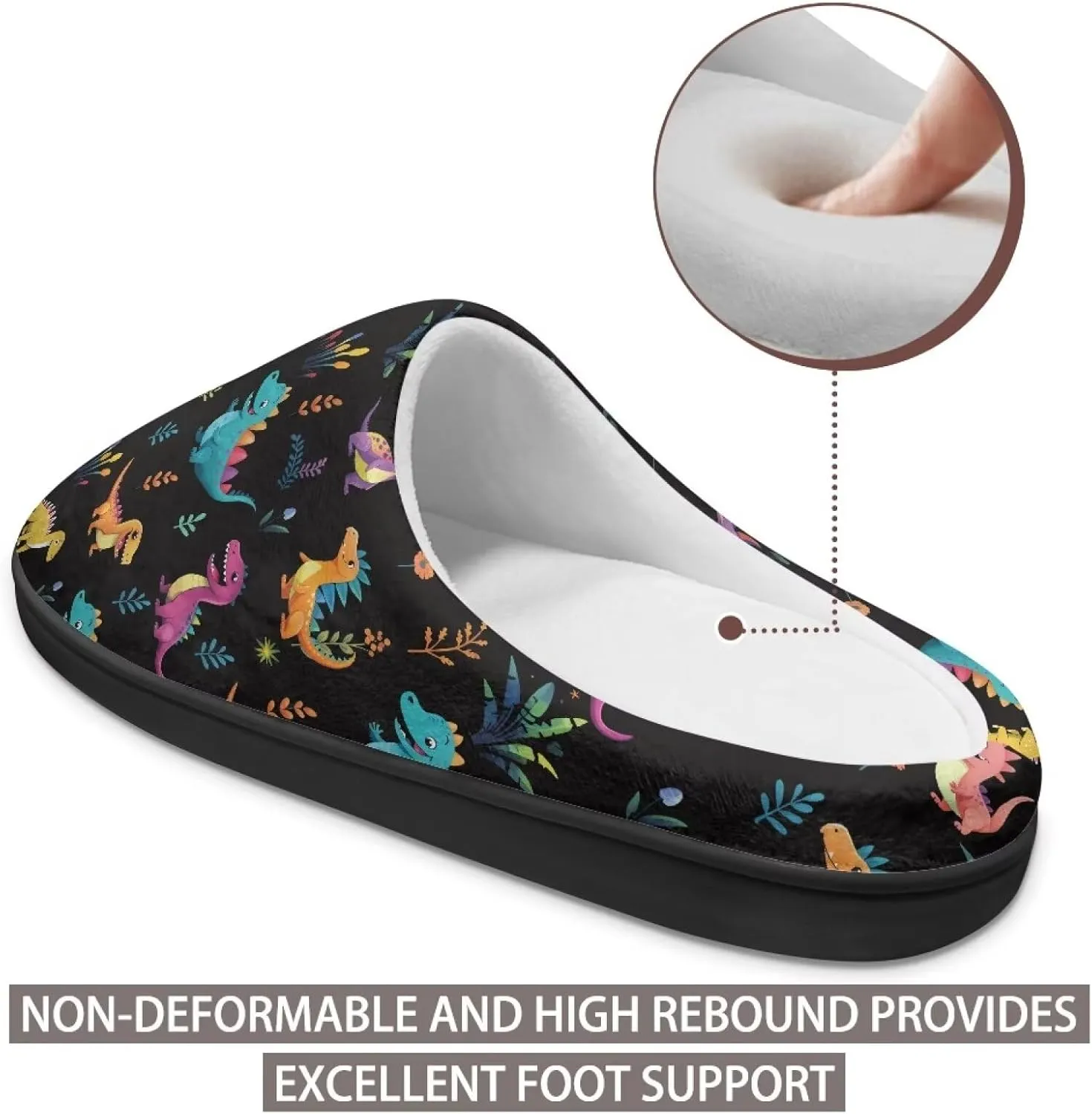 Winter Slippers for Women Men Lightweight Slip-on House Slippers Indoor Fluffy Shoes Size 34-50