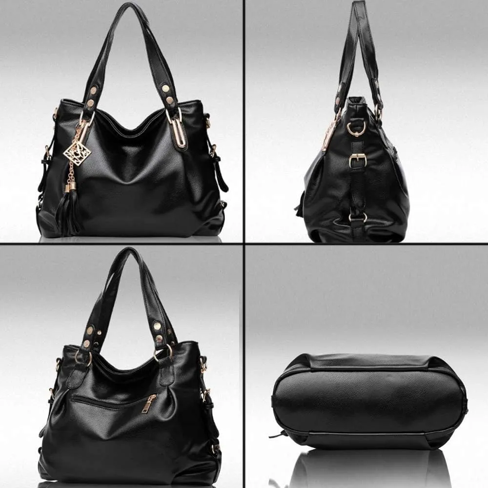 Women Handbag Soft PU Leather Bags Shoulder Bag For Lady Fashion Tote Bag