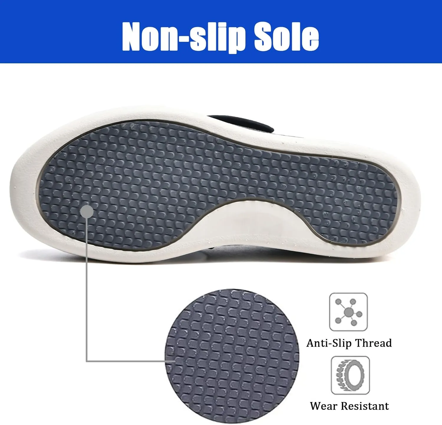 Women Men Diabetic Shoes Orthopedic Slippers,Lightweight Walking Shoes with Memory Foam,Elderly Arthritis Edema Swollen Feet Thumb Valgus Athletic