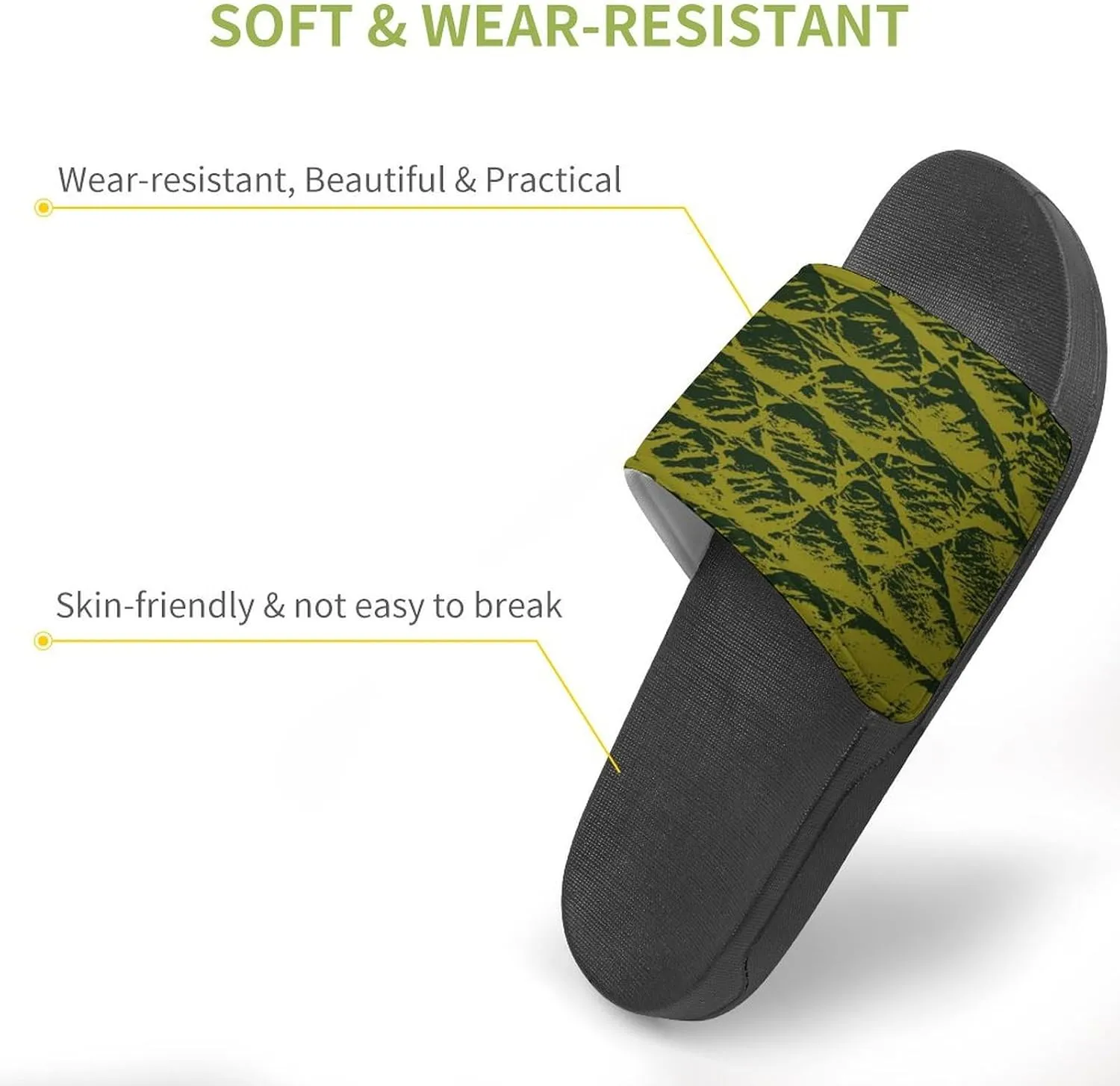 Women Men Slide Slippers Sandals Shower Home Beach House Shoes Gifts, Serpent Skin Snake
