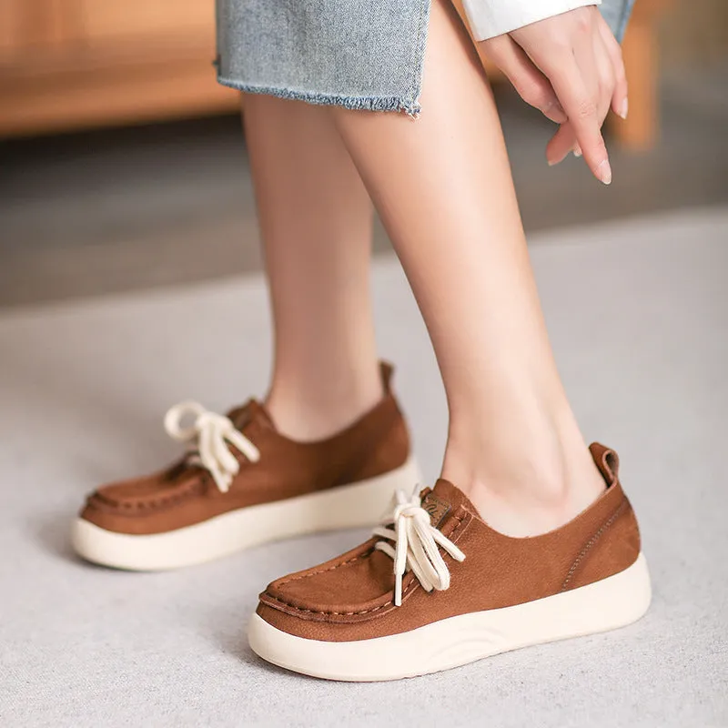 Women Minimalist Leather Soft Flat Casual Shoes