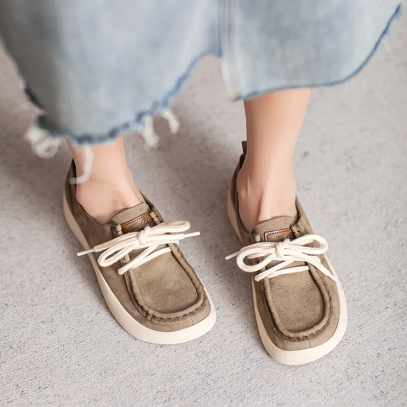 Women Minimalist Leather Soft Flat Casual Shoes