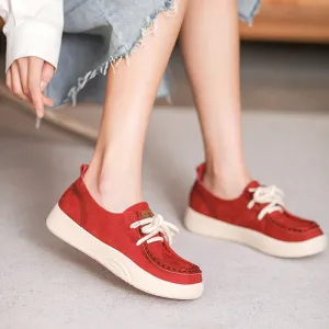 Women Minimalist Leather Soft Flat Casual Shoes