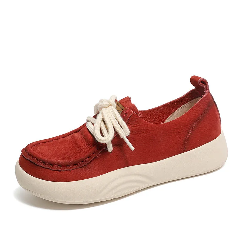 Women Minimalist Leather Soft Flat Casual Shoes
