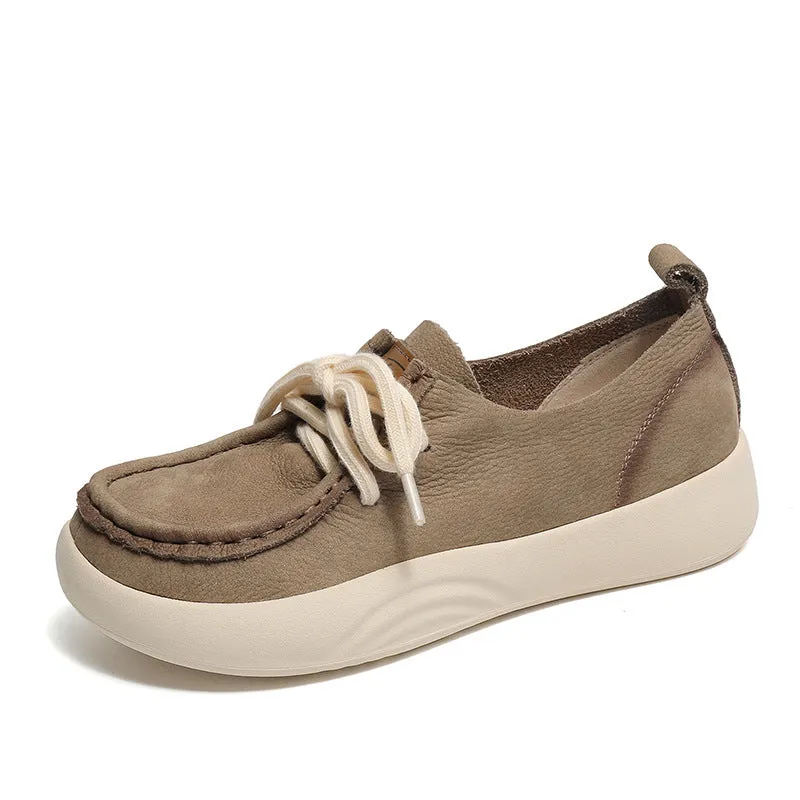 Women Minimalist Leather Soft Flat Casual Shoes