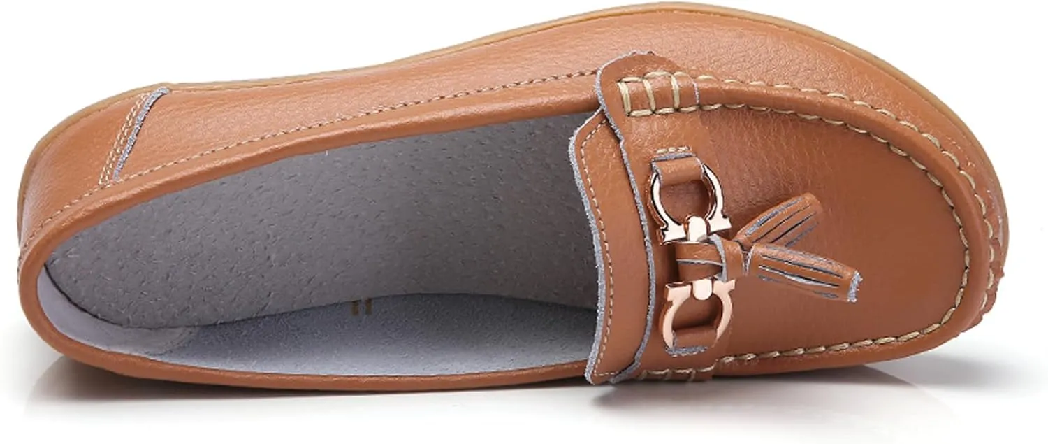 Women Penny Loafer Casual Comfort Slip on Shoes Walking Flat Driving Moccasins Wide Width Shoes Ladies