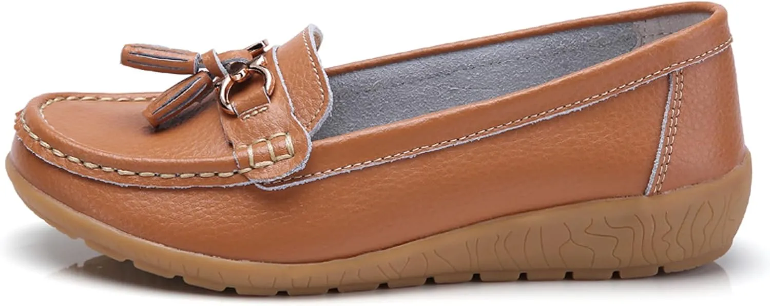 Women Penny Loafer Casual Comfort Slip on Shoes Walking Flat Driving Moccasins Wide Width Shoes Ladies