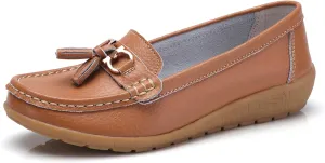 Women Penny Loafer Casual Comfort Slip on Shoes Walking Flat Driving Moccasins Wide Width Shoes Ladies
