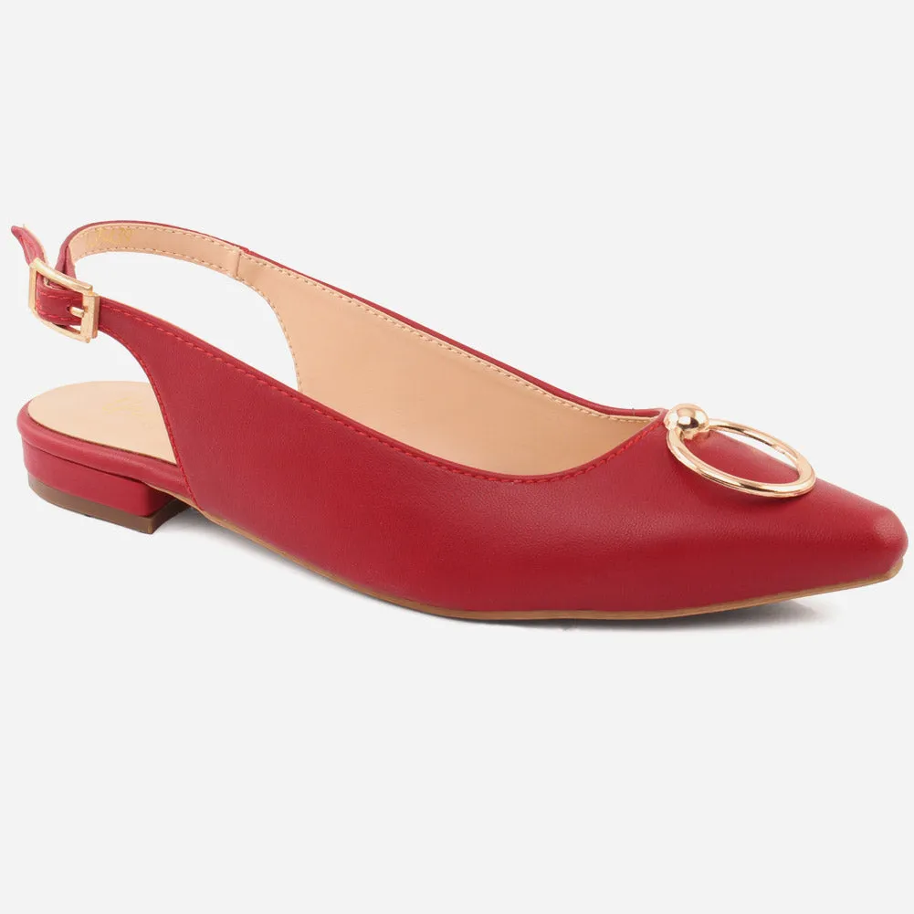 WOMEN "EMILY" LIGHTWEIGHT POINTED TOE FLAT SANDALS