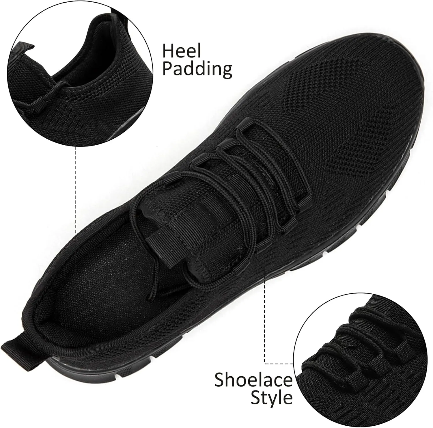 Women Running Shoes Tennis Walking Sneakers Lightweight Slip On Workout Gym Shoes