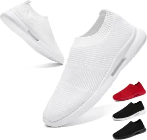 Women Running Shoes Tennis Walking Sneakers Lightweight Slip On Workout Gym Shoes