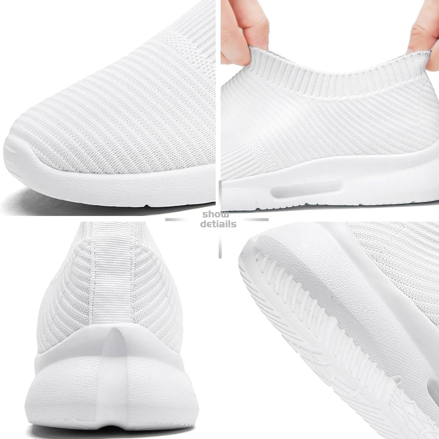 Women Running Shoes Tennis Walking Sneakers Lightweight Slip On Workout Gym Shoes