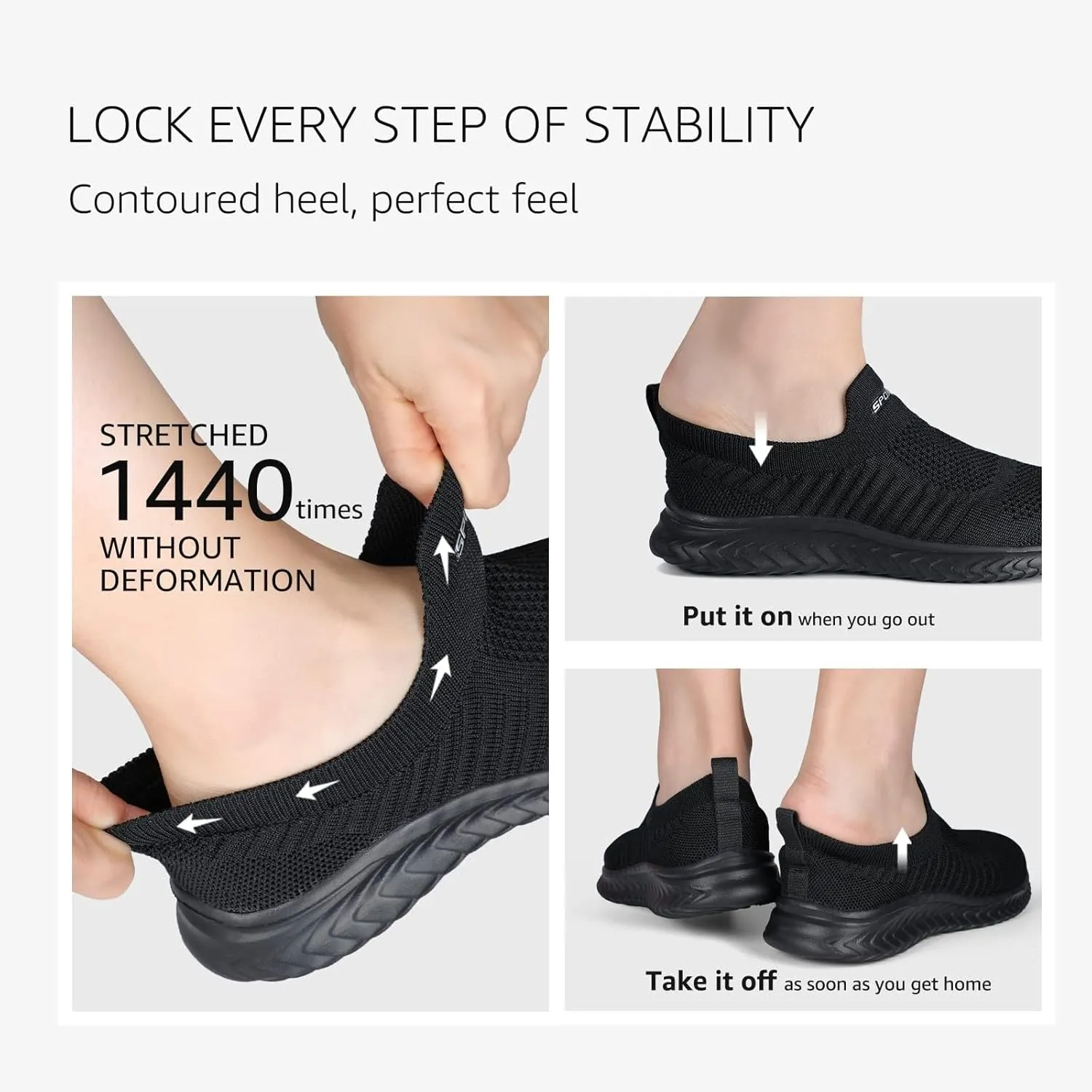 Women Slip On Walking Shoes Comfortable Sneakers Casual Lightweight Canvas Flats Non Slip Breathable Loafers