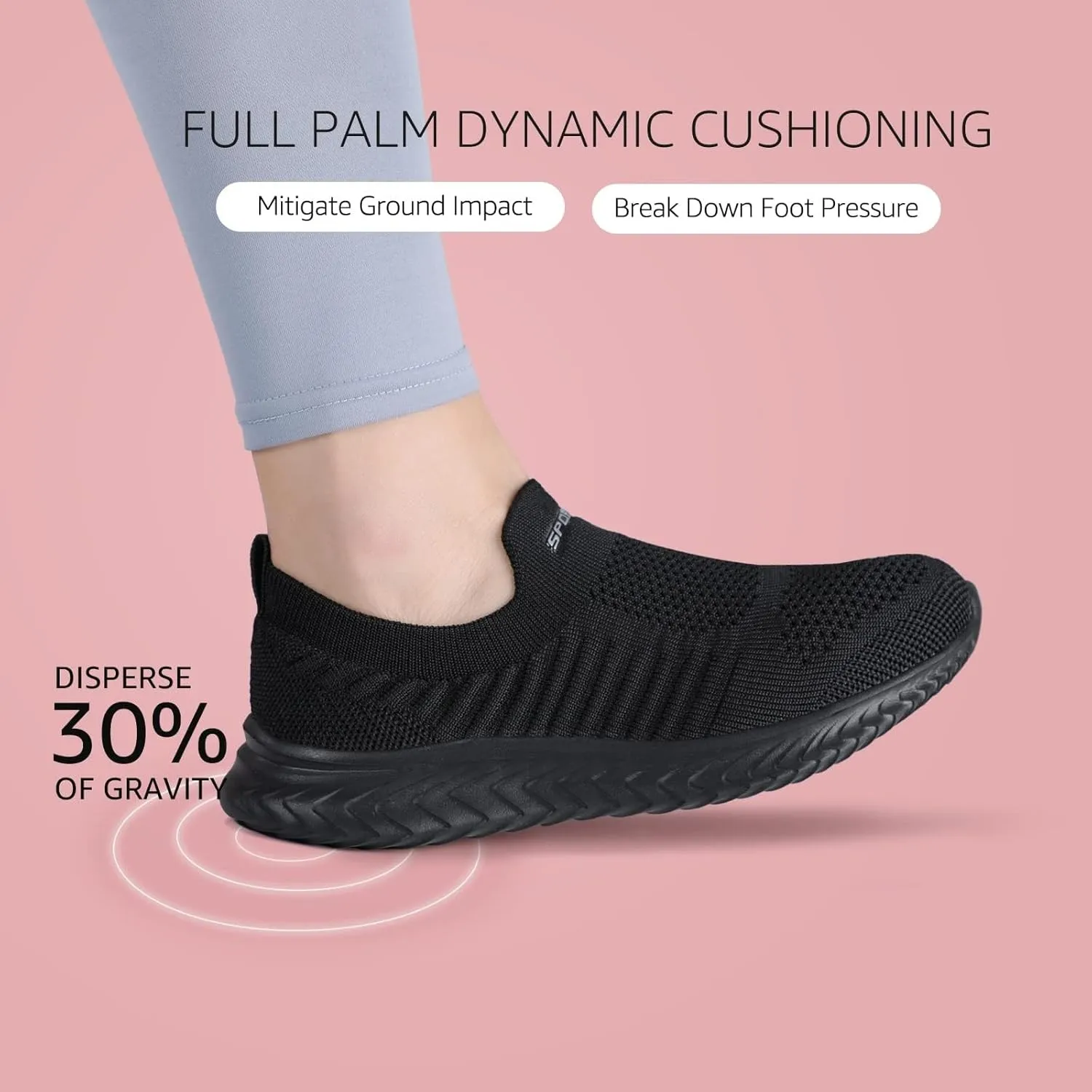 Women Slip On Walking Shoes Comfortable Sneakers Casual Lightweight Canvas Flats Non Slip Breathable Loafers