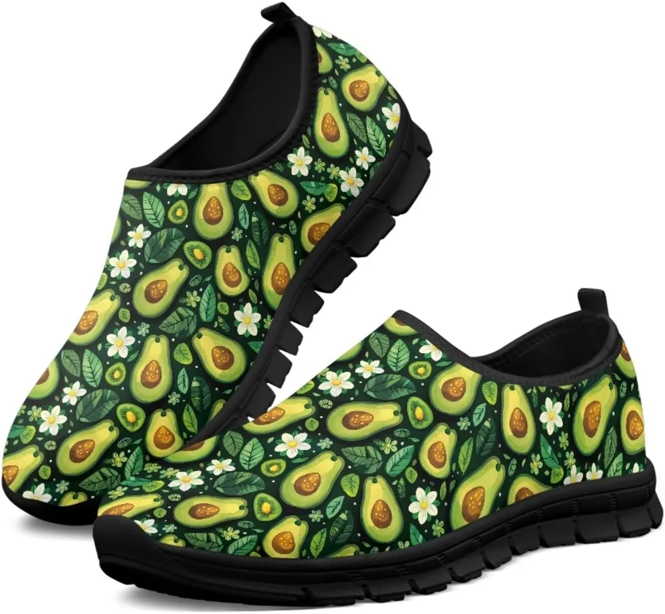 Women's Animals Pattern Sneaker Low Cut Slip on Comfortable Lightweight Walking Anti Slip
