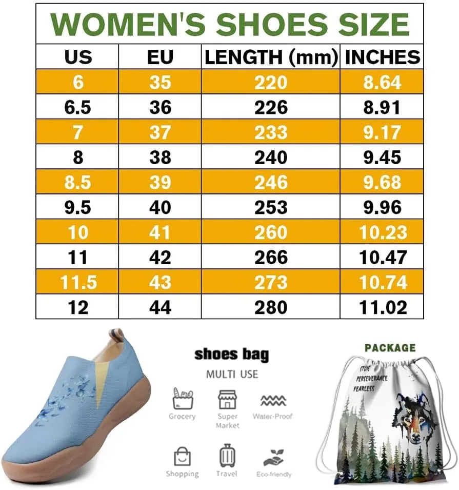 Women's Art Travel Slip-On Loafers Casual Shoes Lightweight Breathable Flats Comfortable Sneakers Garden Series