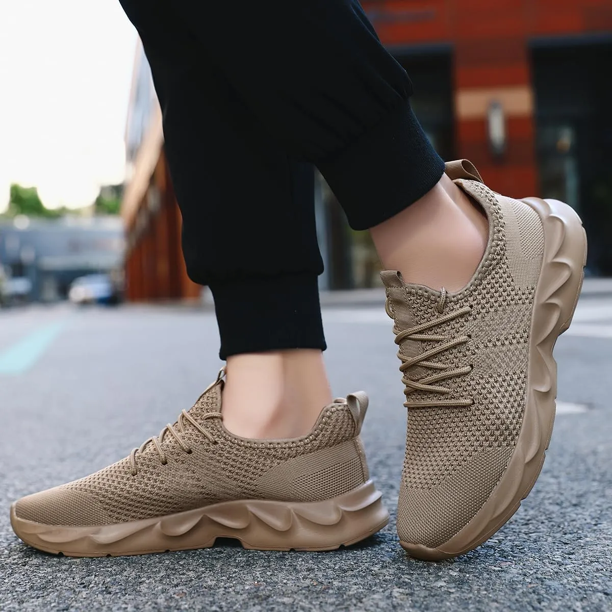 Women's Breathable Casual Athletic Sneakers, Lightweight Comfortable Slip On Gym Walking Tennis Fashion Sports Shoes