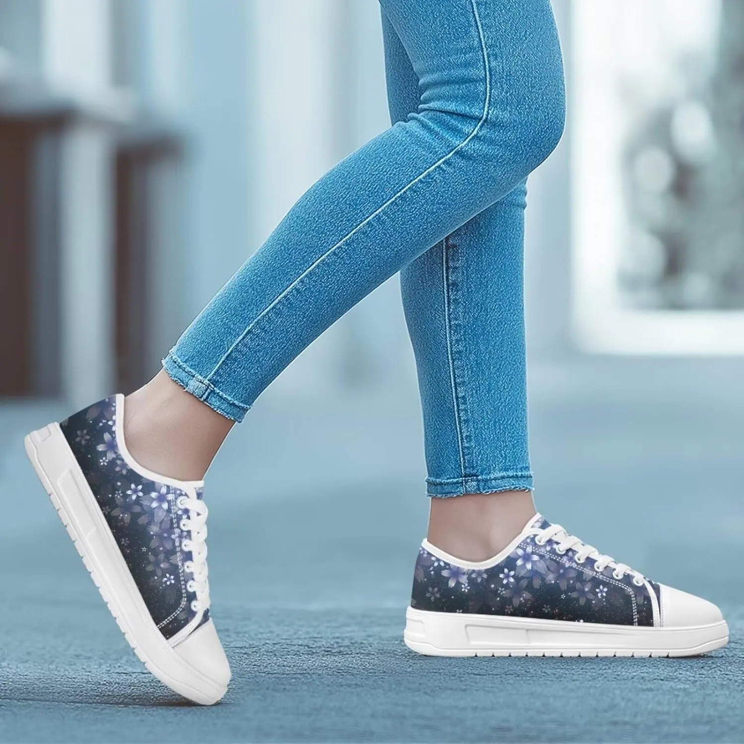 Womens Casual Sneakers Flower Shoes for Women Lightweight & Comfort Canvas Shoes