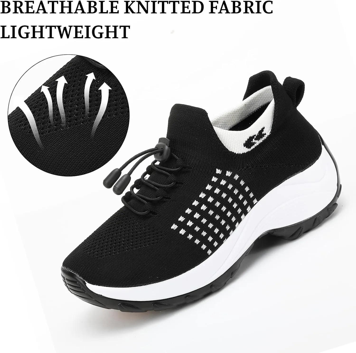 Womens Casual Sneakers Stretch Comfort Wear Orthowear Shoes Lightweight Comfortable Mesh Hollow Out Walking Shoes Orthopedic Breathable Non Slip Cushion Shoe