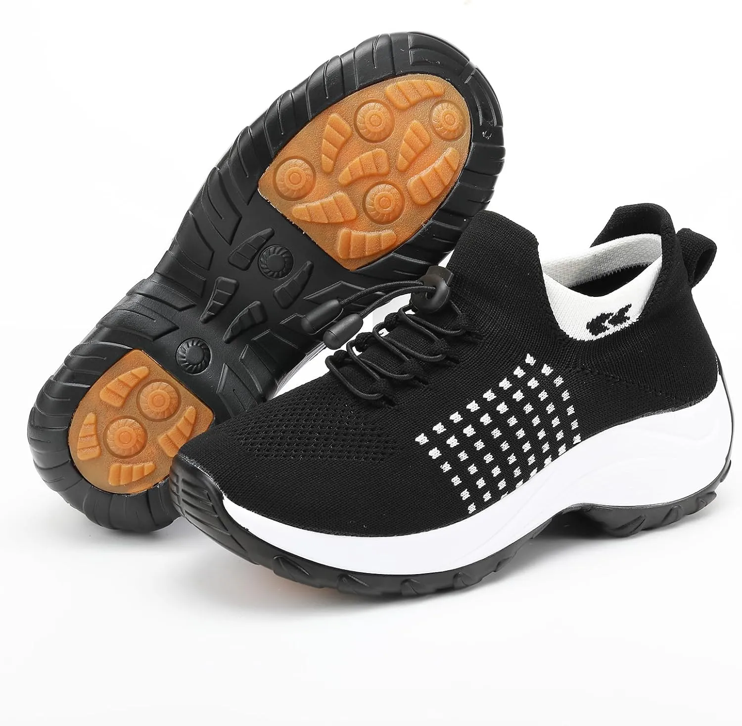 Womens Casual Sneakers Stretch Comfort Wear Orthowear Shoes Lightweight Comfortable Mesh Hollow Out Walking Shoes Orthopedic Breathable Non Slip Cushion Shoe