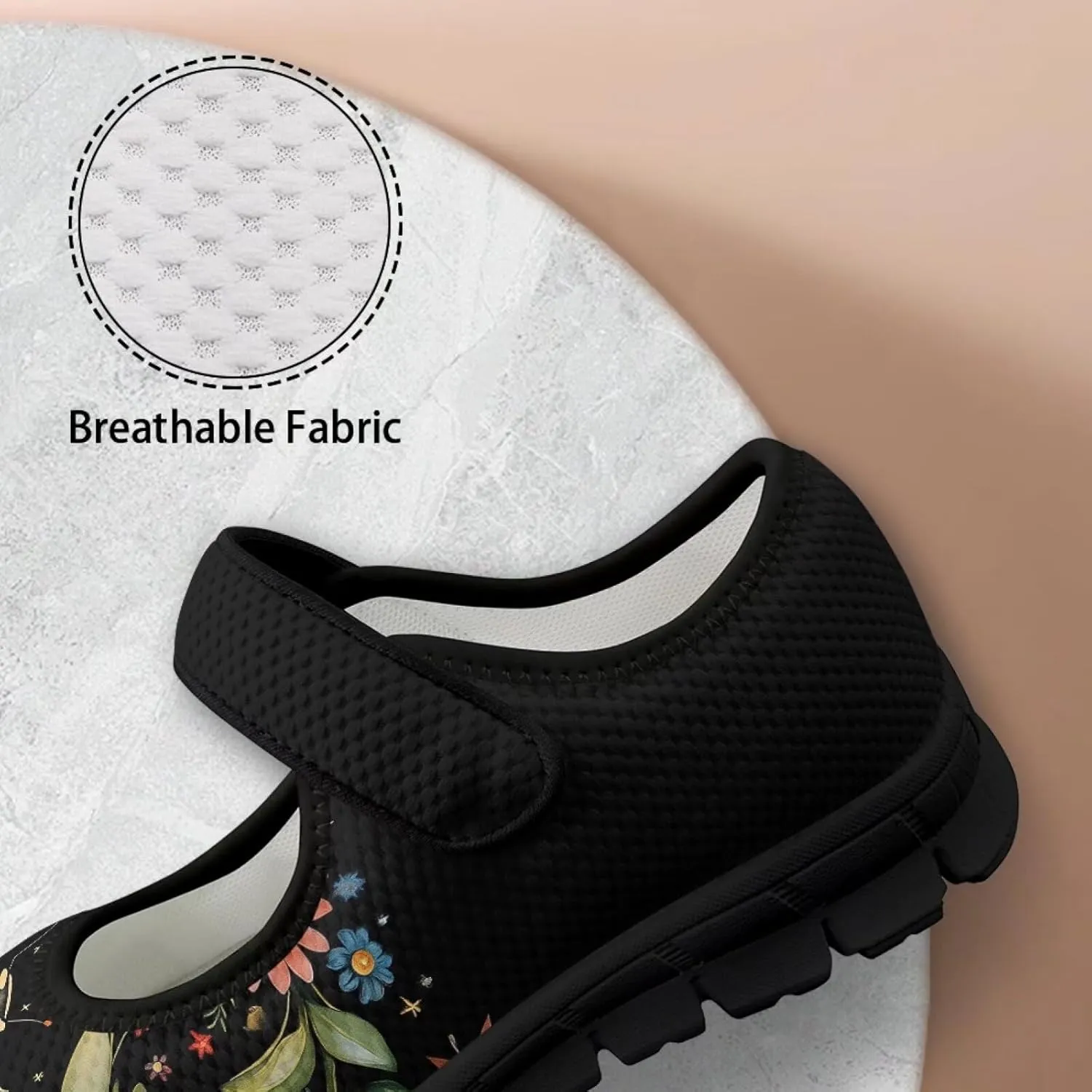 Women's Casual Walking Sneakers Lightweight Breathable Flat Mary Jane Shoes with One Strap