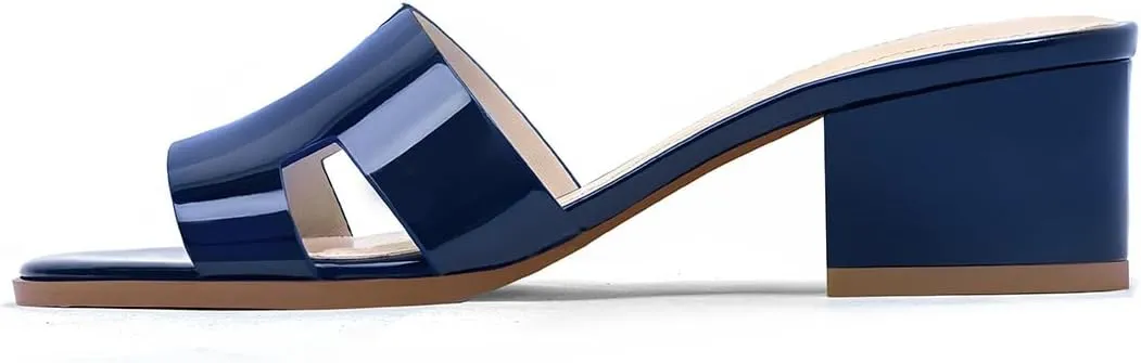 Women's Chunky Open Toe Low Block Heels Kitten Dressy Heels for Women Low Heel Sandals for Women Summer Comfy Heels