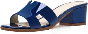 Women's Chunky Open Toe Low Block Heels Kitten Dressy Heels for Women Low Heel Sandals for Women Summer Comfy Heels