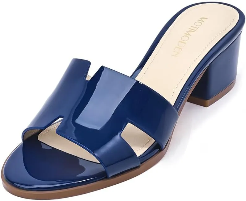 Women's Chunky Open Toe Low Block Heels Kitten Dressy Heels for Women Low Heel Sandals for Women Summer Comfy Heels