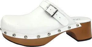 Women's Classic Clogs Faux Wood Heel Slip On Shoes