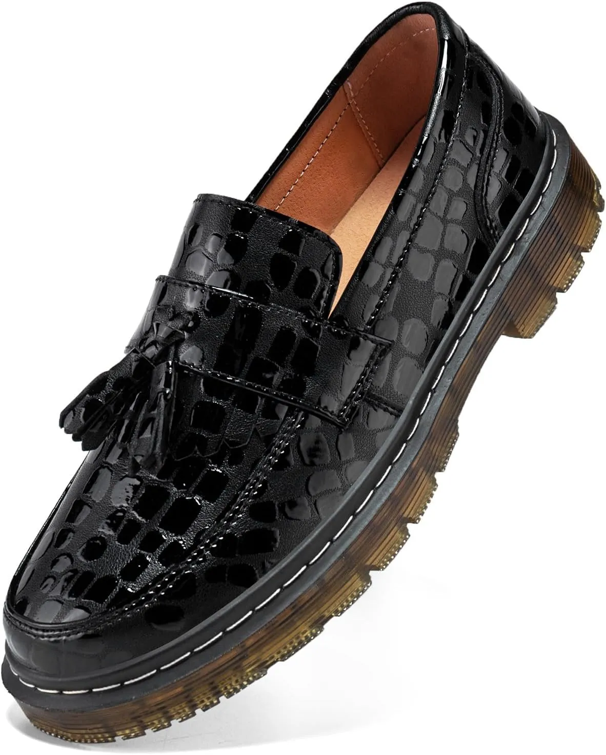 Women's Classic Penny Loafer Platform Chunky Heel Loafer for Women Comfortable Womens Business Casual Shoes