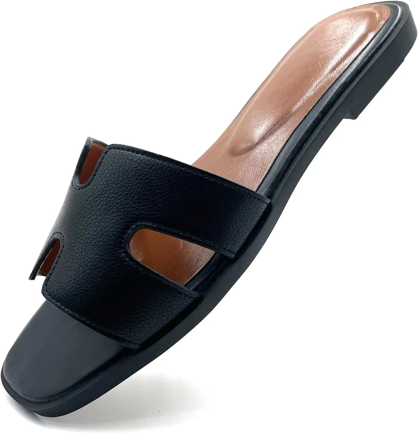 Womens Flat Sandals,Anti slip fashion sandals,Flat Slide Sandals for women,Comfy Style,women's gift, for vacation, sightseeing, and shopping