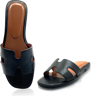 Womens Flat Sandals,Anti slip fashion sandals,Flat Slide Sandals for women,Comfy Style,women's gift, for vacation, sightseeing, and shopping