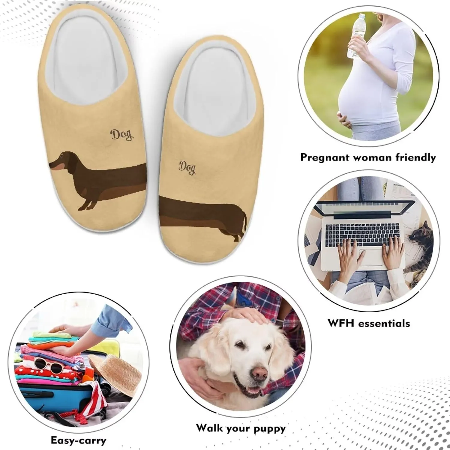 Womens House Slippers Lightweight Warm Fluffy Bedroom Home Shoes
